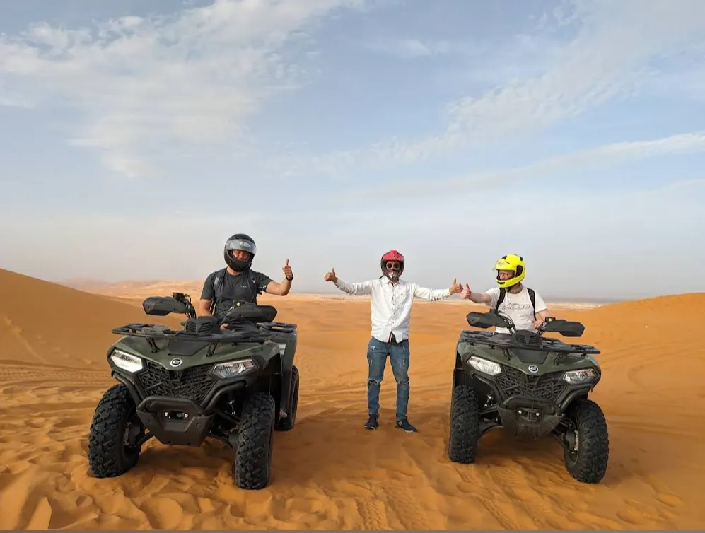 Quad bike experience in desert terrain